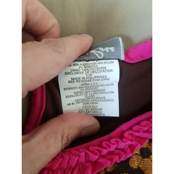 Emily Rose Girls Dress Size 8 Floral Ruffle  Mesh Colorful Back to school Winter - Picture 9 of 12